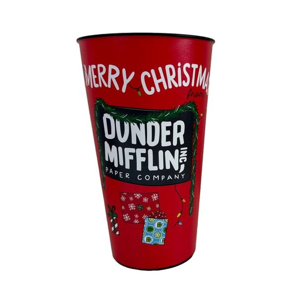 NWOT The Office TV 6 Christmas Plastic Cups Holiday Party Décor Decorations - Picture 2 of 6